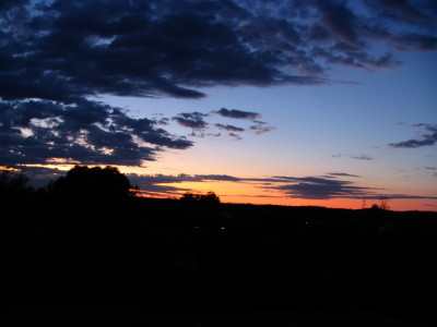 Sunrise over desert